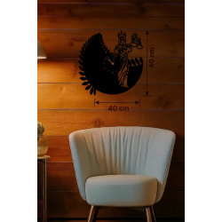 Mey İthalat® Adalet Tanrıçası Themis Tasarım Ahşap Duvar Saati - 40x40 cm Avukat Hediyesi
