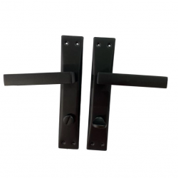 Mey İthalat® Adil Riva Mat Siyah Wc Kapı Kolu