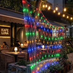Mey İthalat® Ağ Şeklinde LED File Işık Dekoratif Ortam Aydınlatma Bahçe Balkon Süsü
