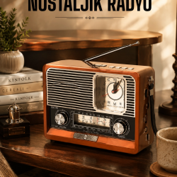 Mey İthalat® Ahşap Görünümlü Retro Bluetooth Radyo USB,AUX Ve SD Kart Girişli
