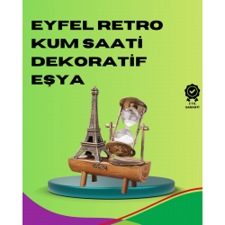 Mey İthalat® Ahşap Gövdeli Dekoratif Kum Saati – Masa Üstü El Sanatı Aksesuarı
