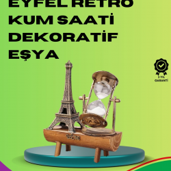 Mey İthalat® Ahşap Gövdeli Dekoratif Kum Saati – Masa Üstü El Sanatı Aksesuarı