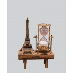 Mey İthalat® Ahşap Gövdeli Dekoratif Kum Saati – Masa Üstü El Sanatı Aksesuarı