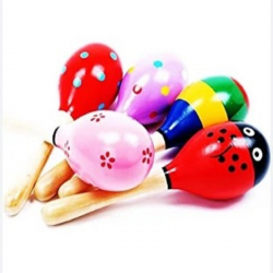 Mey İthalat® Ahşap Renkli 10 Adet Çocuk Müzik Aleti Eğitim