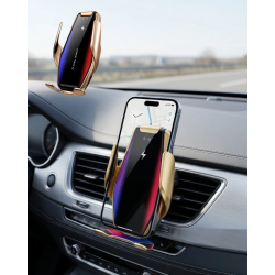 Mey İthalat® Akıllı Araç İçi Telefon Tutucu Kablosuz Şarj ve Otomatik Açılır Kapanır Sistem