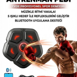 Mey İthalat® Akıllı Duvar Boks Hedefi: Bluetooth Müzikli, Işıklı Refleks ve Stres Atma