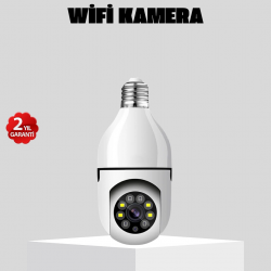 Mey İthalat® Akıllı Duy Kamera 360 Derece Dönebilir ve PTZ Teknolojili