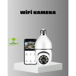 Mey İthalat® Akıllı Duy Kamera Gece Görüşlü ve Hareket Algılama Sensörlü