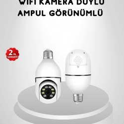 Mey İthalat® Akıllı Duylu 360° Güvenlik Kamerası – PTZ Özellikli, Uzaktan Kontrollü Akıllı Kamera