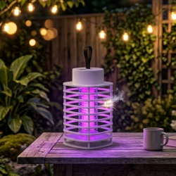 Mey İthalat® Akıllı Elektrikli Böcek Öldürücü Lamba UV Mor Işık Sessiz Gece Kullanımı Duvara Asılabilir