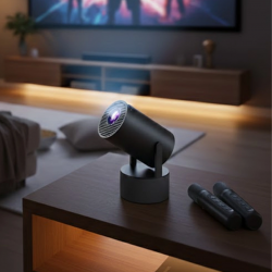 Mey İthalat® Akıllı Projeksiyon Cihazı Karaoke Mikrofonlu 1080P Android