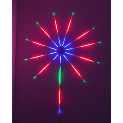 Mey İthalat® Akıllı RGB LED Havai Fişek Duvar Lambası Kumandalı ve Uygulama Kontrollü