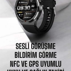 Mey İthalat® Akıllı Saat Nabız Sensörlü Bildirim Görebilen Spor Modları GPS Takibi