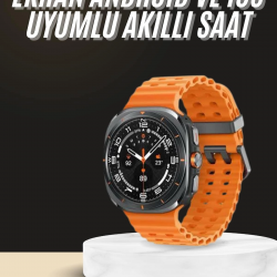 Mey İthalat® Akıllı Saat Unısex Zarif Görünümlü Titanyum Kasa Amoled Ekran Müzik Dinleme