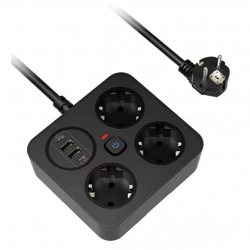 Mey İthalat®  Akım Korumalı Avrupa Tip-C USB Soket Kartı 2 Metre - Güvenli ve Uzun Kablo Çözümü