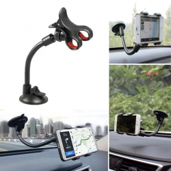 Mey İthalat®  Akrobat Cama Sabitlenen Güçlü Vakumlu 360 Derece Dönen Tüm Modellere Uyan Oto Telefon Tutucu