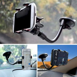 Mey İthalat®  Akrobat Cama Sabitlenen Güçlü Vakumlu 360 Derece Dönen Tüm Modellere Uyan Oto Telefon Tutucu