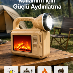 Mey İthalat® Alev Efektli Güneş Enerjili Lamba – Su Geçirmez