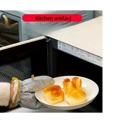 Mey İthalat® Alüminyum Folyo Yüzeyli Çok Amaçlı Bulaşık ve Fırın Eldiveni