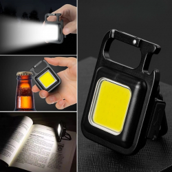 Mey İthalat®  Anahtarlıklı, Açacaklı,Güçlü Mıknatıslı 3 Farklı Led Modlu Mini Boy Asılabilen Led Kamp Aydınlatması,El Feneri