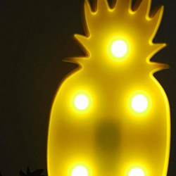 Mey İthalat®  Ananas Şeklinde Ledli Dekoratif Eğlenceli Çocuk Gece ası