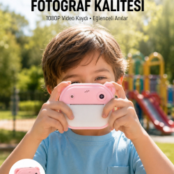 Mey İthalat® Anında Baskı Özellikli Şipşak Kamera 24MP HD Çift Lensli ve 32GB Hafızalı