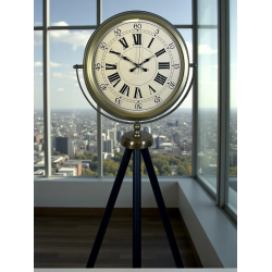 Mey İthalat® Antik Görünümlü Eskitme Tripod Ayaklı Saat