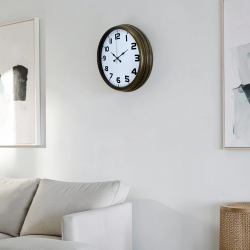 Mey İthalat® Antik Stil Eskitme 40 Cm Metal Duvar Saati