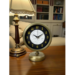 Mey İthalat® Antique Aura 25 x 20 Cm Eskitme Metal Masa Saati