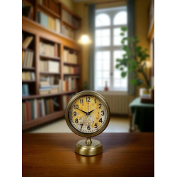 Mey İthalat® Antique Touch 25x20 Eskitme Metal Masa Saati