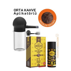 Mey İthalat® Aplikatörlü Saç Dolgunlaştırıcı Fiber Topik Toz ORTA TON KAHVERENGİ 721500