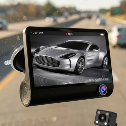 Mey İthalat® Araç DVR Kamera Çift Lensli 4 İnç Ekranlı G Sensörlü