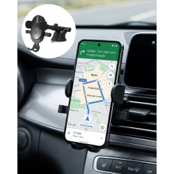 Mey İthalat® Araç Havalandırma Telefon Tutucu 360 Derece Döner Otomatik Kilitli Stand