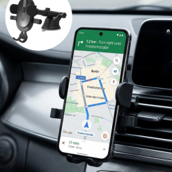 Mey İthalat® Araç Havalandırma Telefon Tutucu 360 Derece Döner Otomatik Kilitli Stand