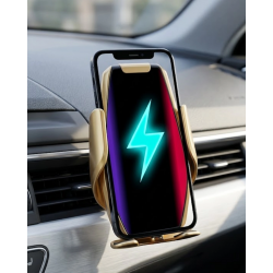 Mey İthalat® Araç Havalandırma Telefon Tutucu Kablosuz Şarj Destekli Akıllı Sensörlü
