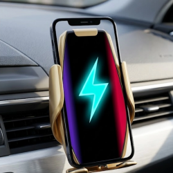 Mey İthalat® Araç Havalandırma Telefon Tutucu Kablosuz Şarj Destekli Akıllı Sensörlü