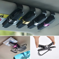 Mey İthalat®  Araç İçi Güneşliğe Takılan 2'li Gözlük,Kart,Para Takmalık Aparat