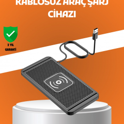 Mey İthalat® Araç İçi Kablosuz Şarj Pedi – Manyetik Güçlü Tutuş, Hızlı Şarj Özelliği