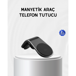 Mey İthalat® Araç İçi Manyetik Telefon Tutucu Güçlü Klipsli ve 360 Derece Ayarlanabilir
