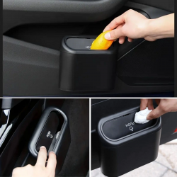 Mey İthalat®  Araç İçi Takılarak Sabitlenebilen Mini Kapaklı Çöp Kovası