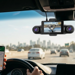 Mey İthalat® Araç İçi WiFi Destekli Full HD Kamera Geniş Açılı Gece Görüşlü