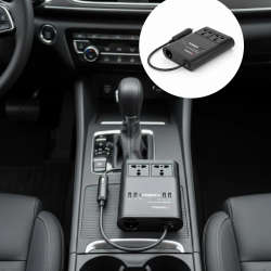 Mey İthalat® Araç İçin 12V 24V Güç Dönüştürücü 220V Priz ve USB Portlu