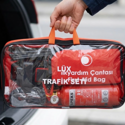 Mey İthalat® Araç Trafik Seti Muayene Uyumlu Yangın Söndürücü ve İlk Yardım Kiti