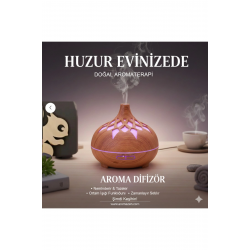 Mey İthalat® Aroma Difüzör Gece Işığı 7 Led DESENLİ Nemlendirici Kumandalı Buhar Makinesi 550 ml