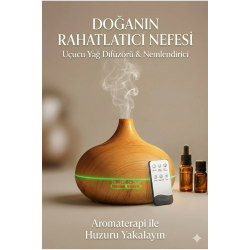 Mey İthalat® Aroma Difüzör Gece Işığı 7 Led Nemlendirici Kumandalı 550 ml Buhar Makinesi