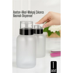 Mey İthalat® Aseton İçin Basmalı Dispenser  - Aseton, Alkol ve Makyaj Temizleyici İçin Pratik Pompalı Set
