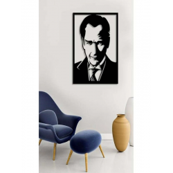 Mey İthalat® Atatürk Silüet Ahşap Duvar Tablosu