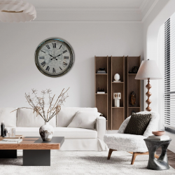 Mey İthalat® Atlas  40 Cm Metal Duvar Saati