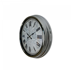 Mey İthalat® Atlas  40 Cm Metal Duvar Saati