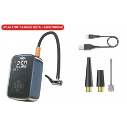 Mey İthalat® Attlas Atmc 7.4 Akülü Dijital Lastik Pompası